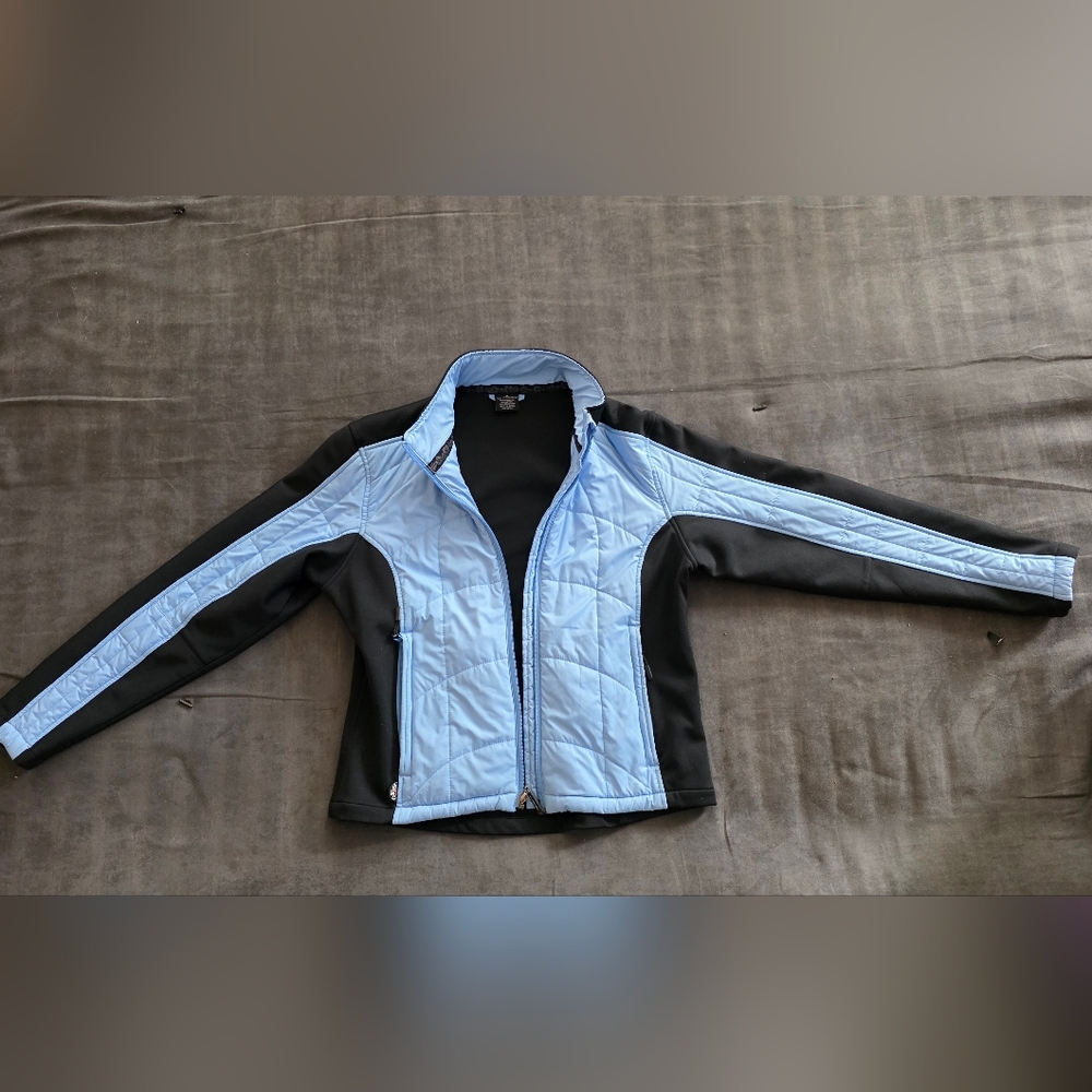 Light Blue and Black‎ Quilted Active Jacket - Women